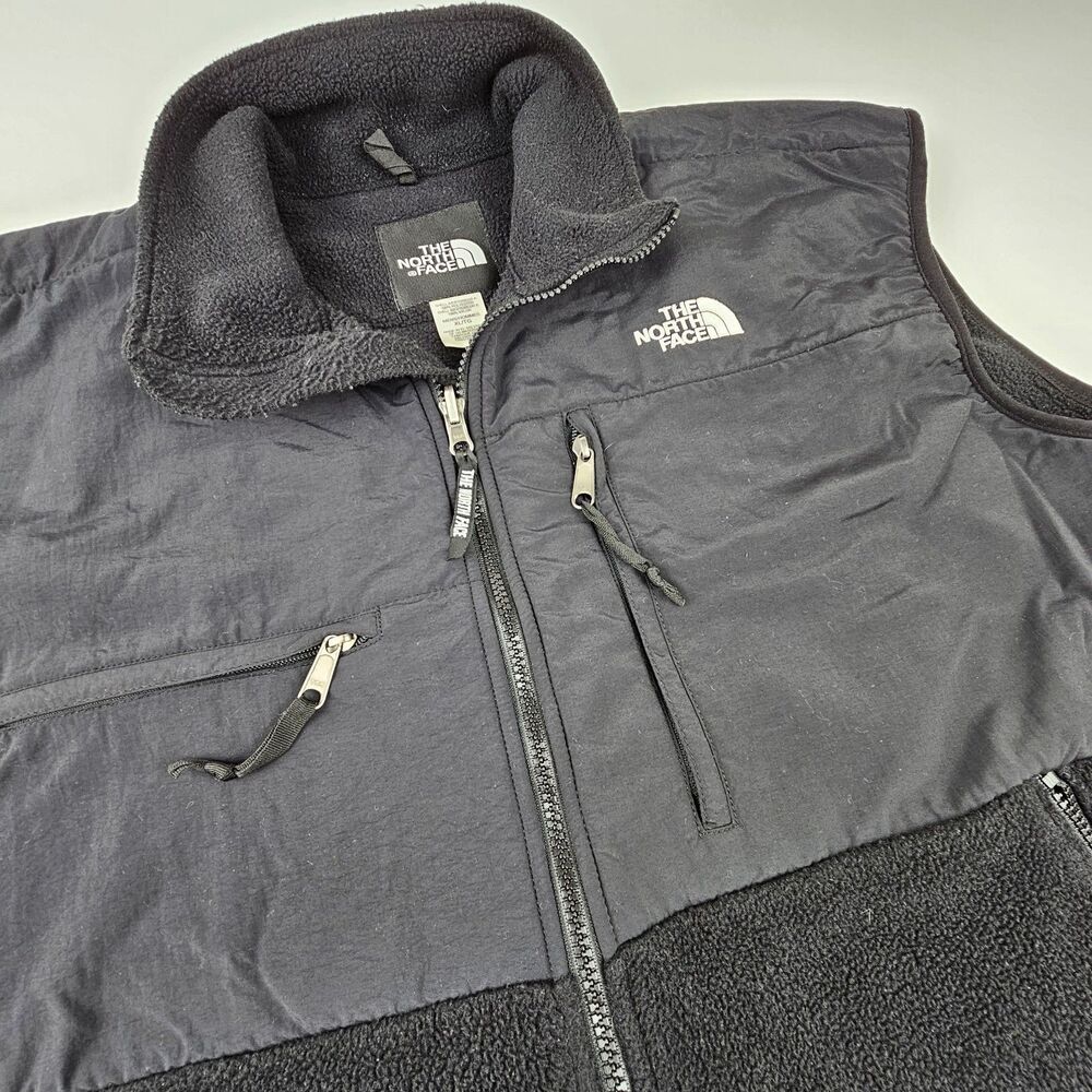 The North Face Denali Vest Mens XL Black Fleece Nylon Full Zip Outdoor TNF
